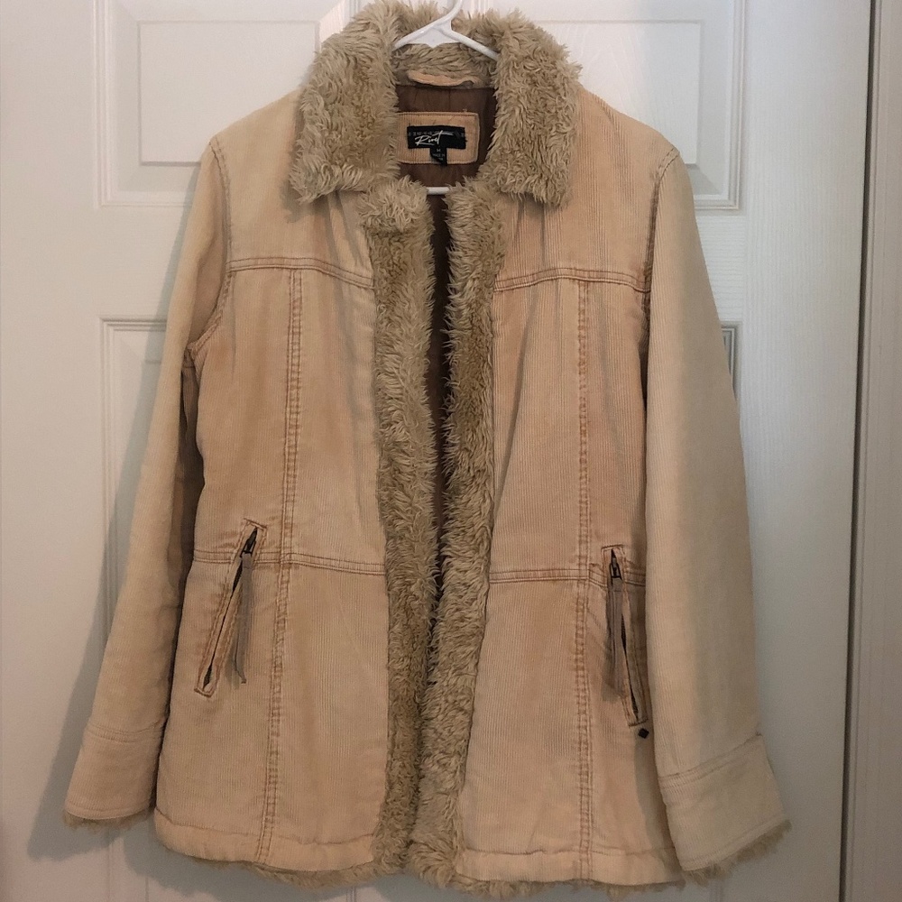 Faux Fur Beige Coat